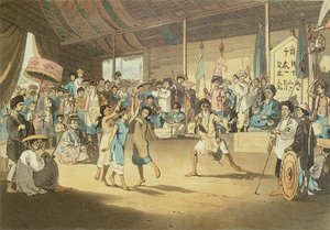 Scène in een Cochin-Chinese Opera, plaat 13 uit 